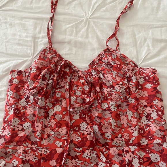 Floral print open leg long dress - Picture 3 of 4